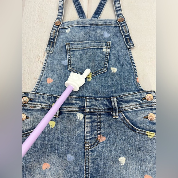 Cat & Jack Denim Overall Shorts, Size Youth SIZE M(7/8) - Picture 5 of 16